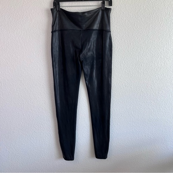 SPANXshape™ Faux Leather Black Metallic Leggings - Picture 2 of 11